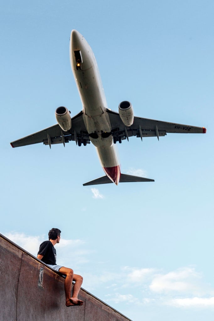 Watch planes take off at the airport.