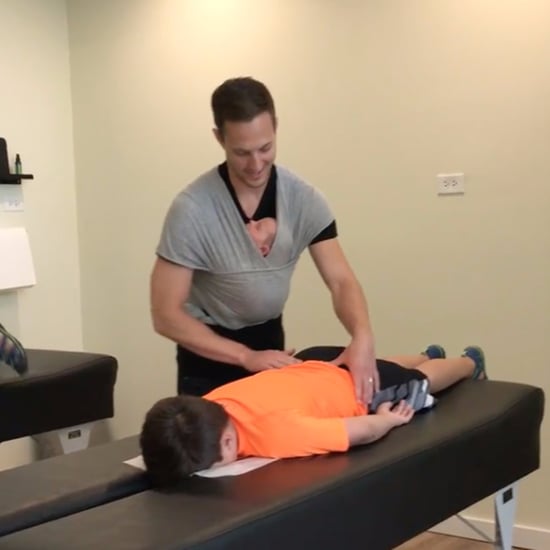 Chiropractor Dad Wears His Baby During Work
