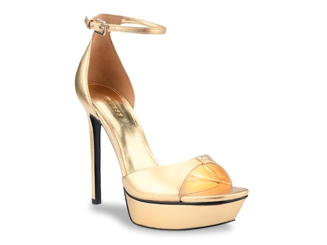 Buy Guess Gold Slide Sandals for Women Online @ Tata CLiQ Luxury