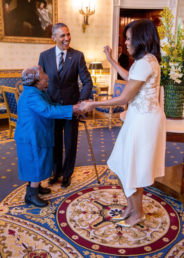 When he and the FLOTUS danced with 106-Year-Old Virginia McLaurin in the White House during Black History Month
