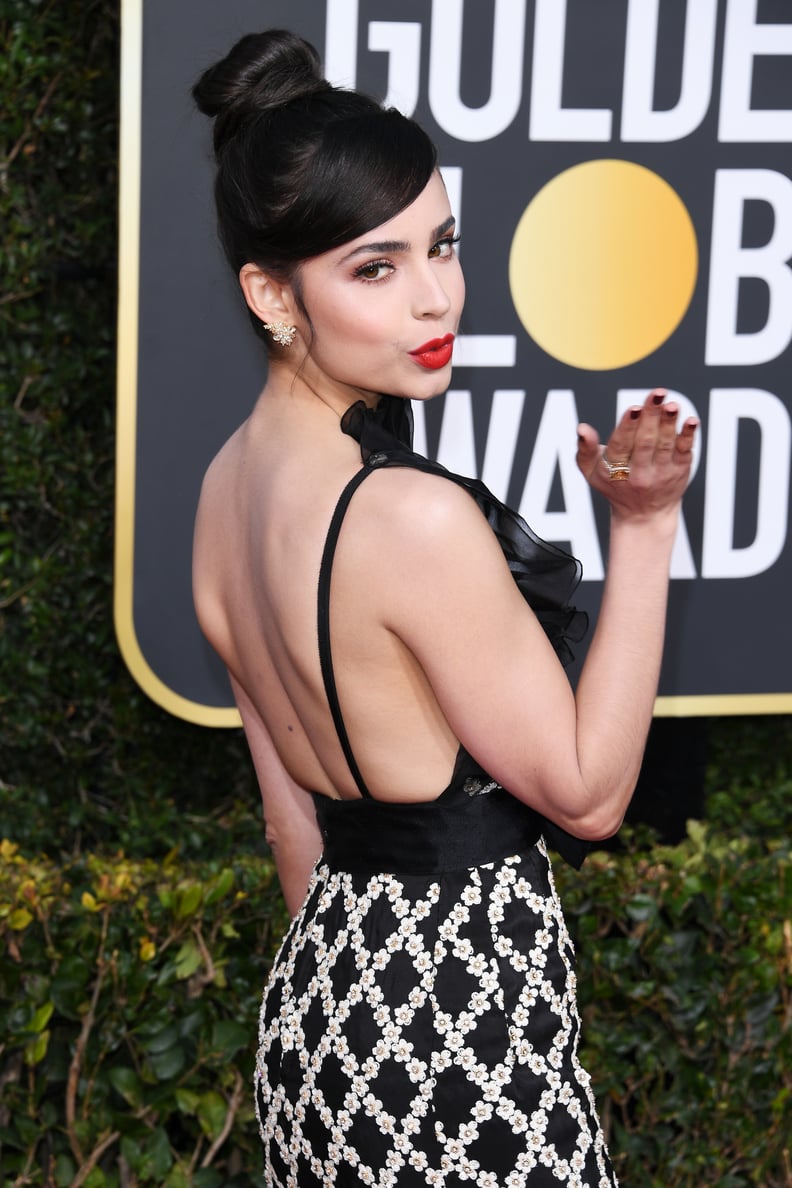 BEVERLY HILLS, CA - JANUARY 06:  Sofia Carson attends the 76th Annual Golden Globe Awards at The Beverly Hilton Hotel on January 6, 2019 in Beverly Hills, California.  (Photo by Daniele Venturelli/WireImage)
