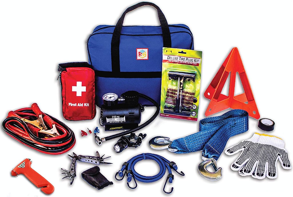 First Secure 90-Piece Car Emergency Kit