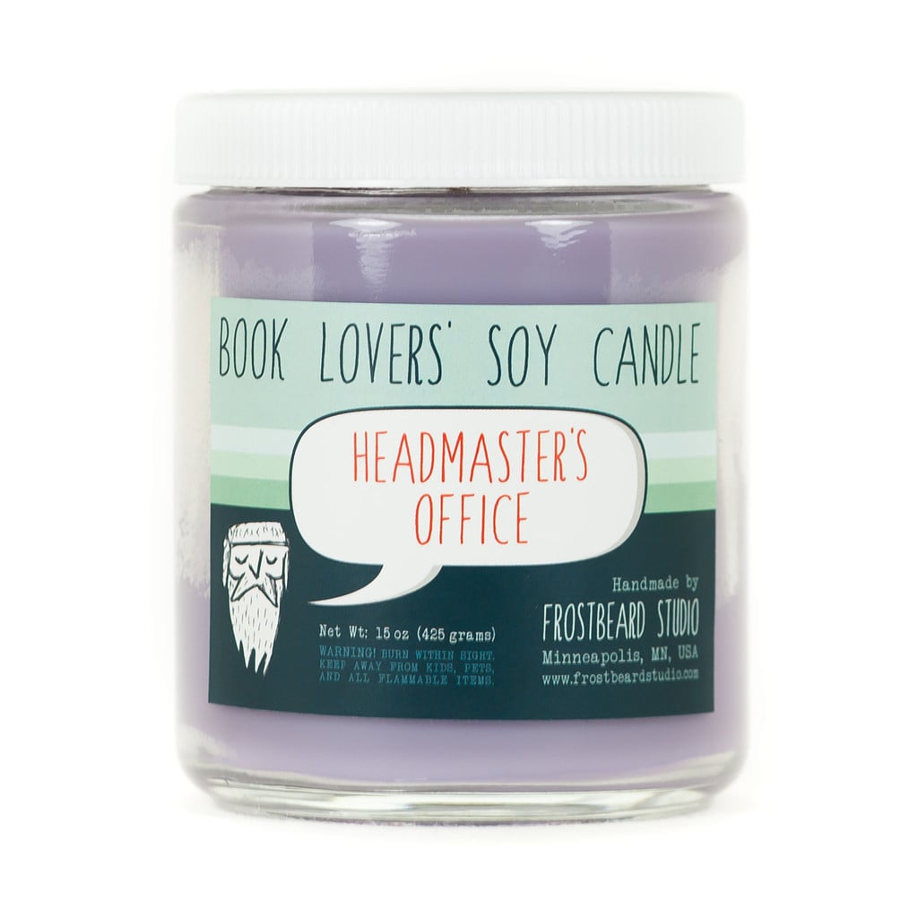 Headmaster's Office candle ($18) with cedarwood vanilla, fireplace, and lemon drop notes