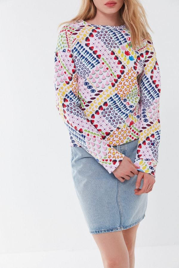 Champion X Susan Alexandra UO Exclusive Reverse Weave Allover Print Sweatshirt