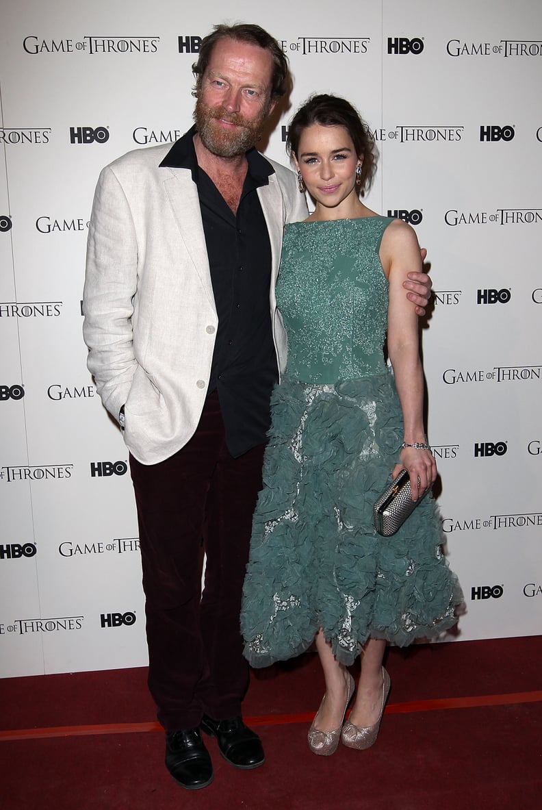 Iain Glen and Emilia Clarke (Jorah Mormont and Daenerys Targaryen)