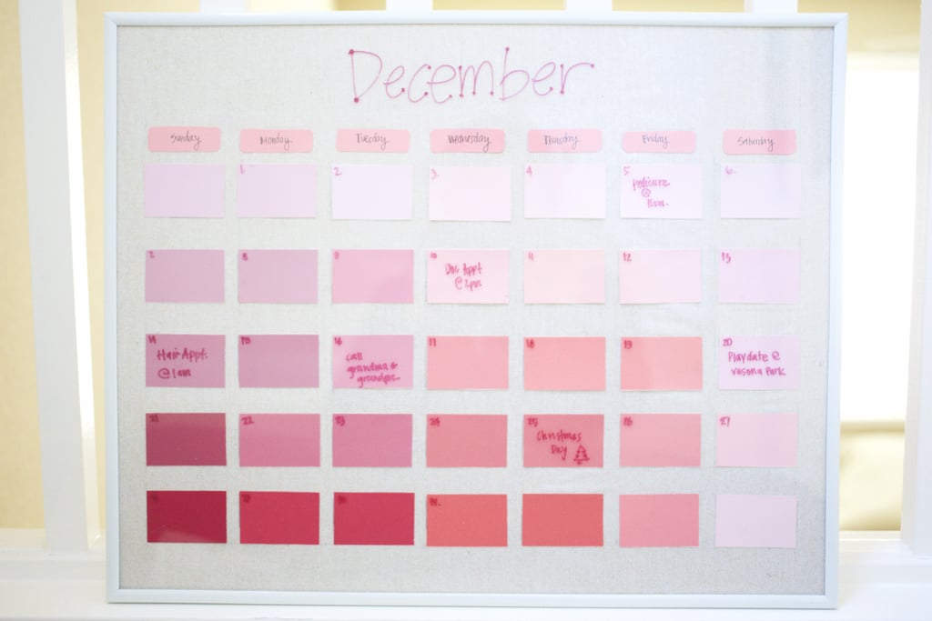 Paint Chip Calendar