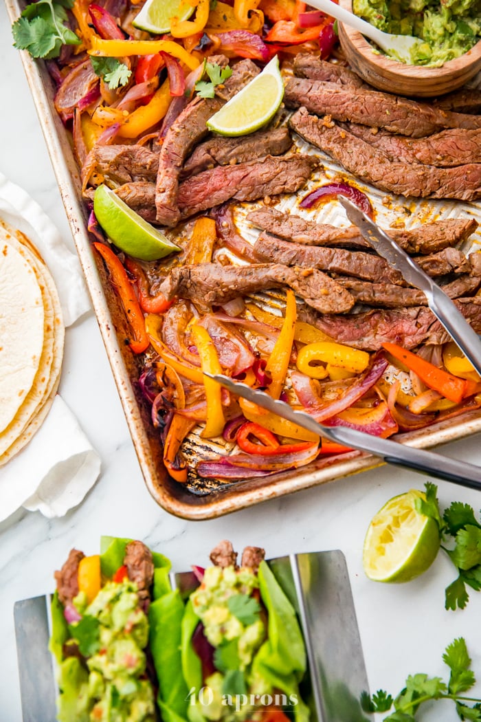 Sheet Pan Fajitas with Steak