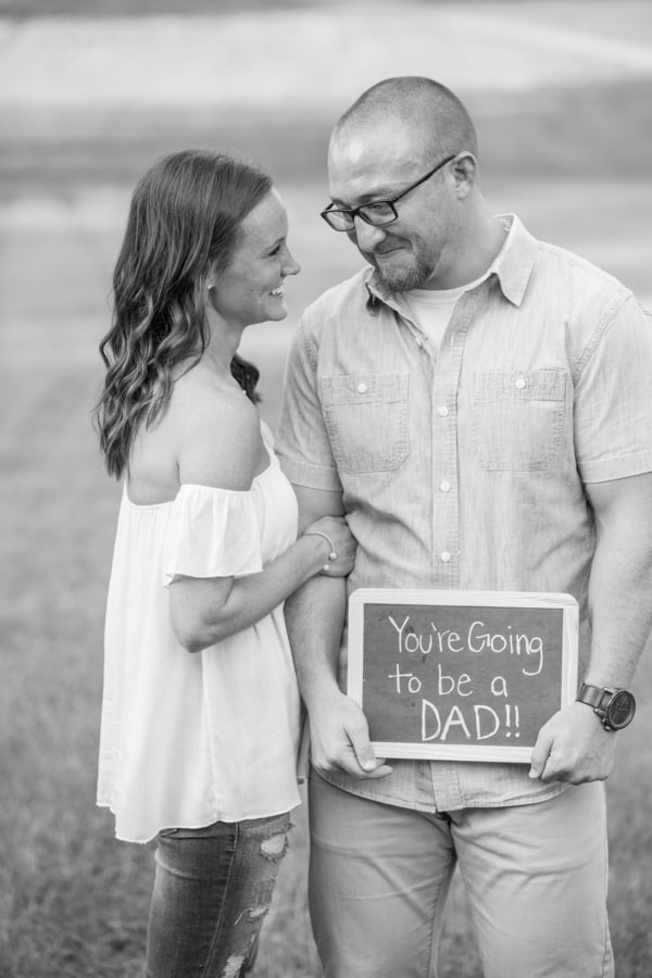 Chalkboard Surprise Pregnancy Reveal