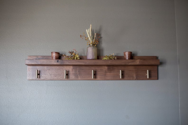 For Your Entryway: Solid Walnut Coat Rack
