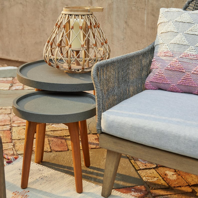 Large Faux Cement Palmera Outdoor Accent Table
