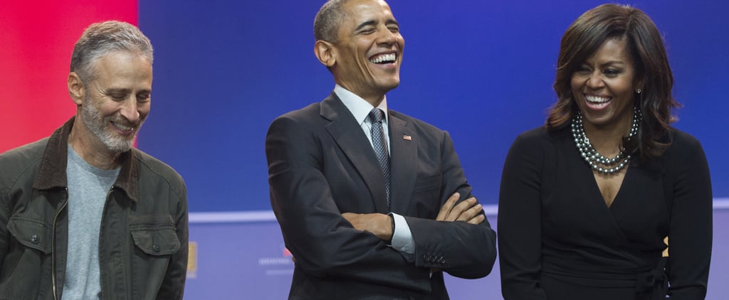 Michelle Obama Black Wrap Dress May 2016