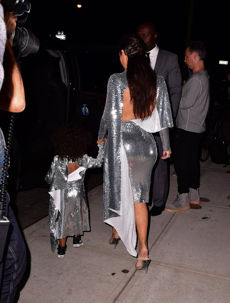 The Back of Kim and North's Vetements Dresses