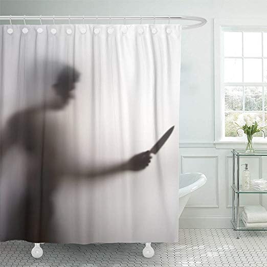 Killer With Knife Shower Curtain