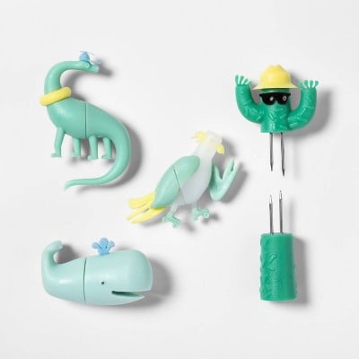 8pk Character Corn Holders Green