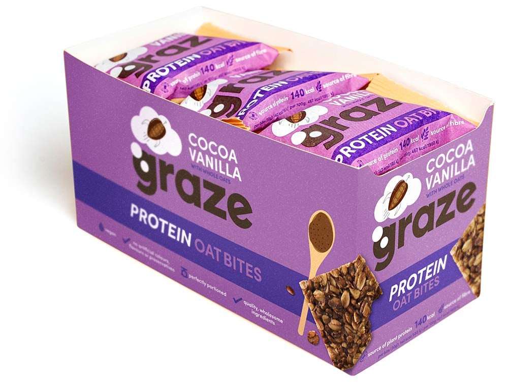 Graze Cocoa Vanilla & Oats Vegan Protein Bites