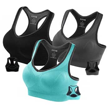  Racerback Sports Bras For Women Seamless Wirefree Padded  Yoga Bra Multipack Activewear Bras