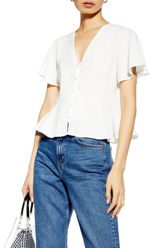 Topshop Meghan Front Button Top