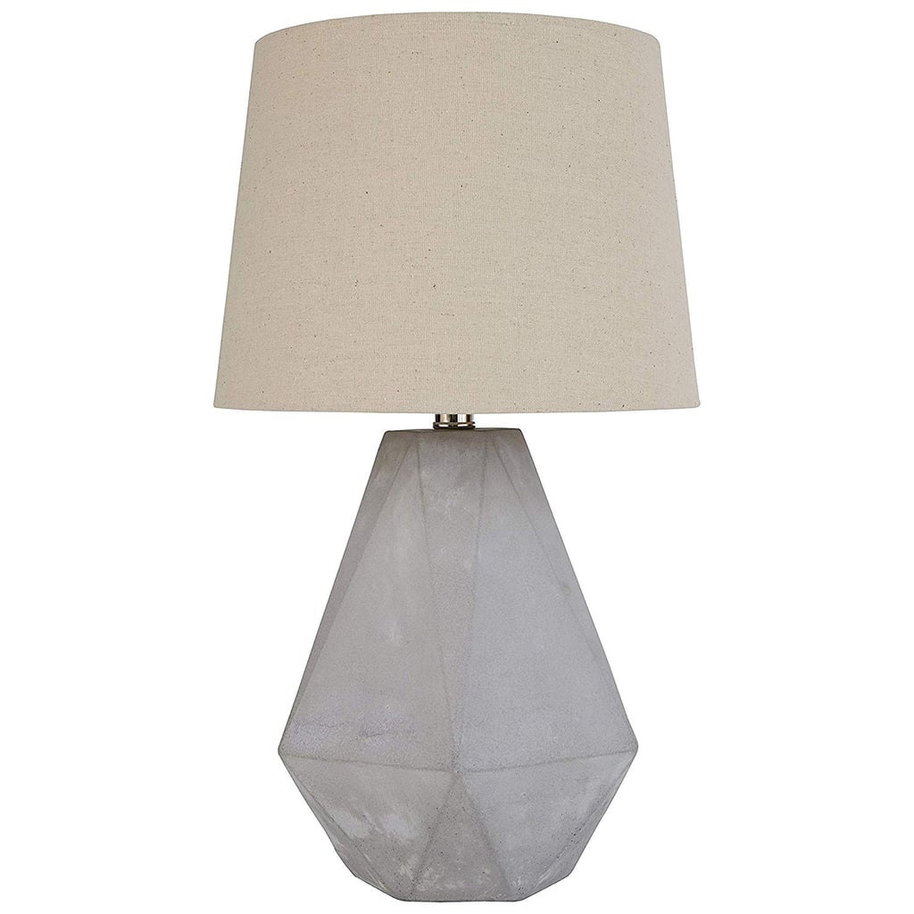 Rivet Mid Century Modern Diamond Cut Concrete Lamp