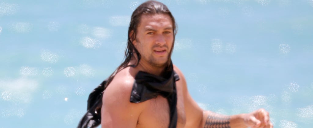 Jason Momoa Shirtless on the Beach in Hawaii June 2019