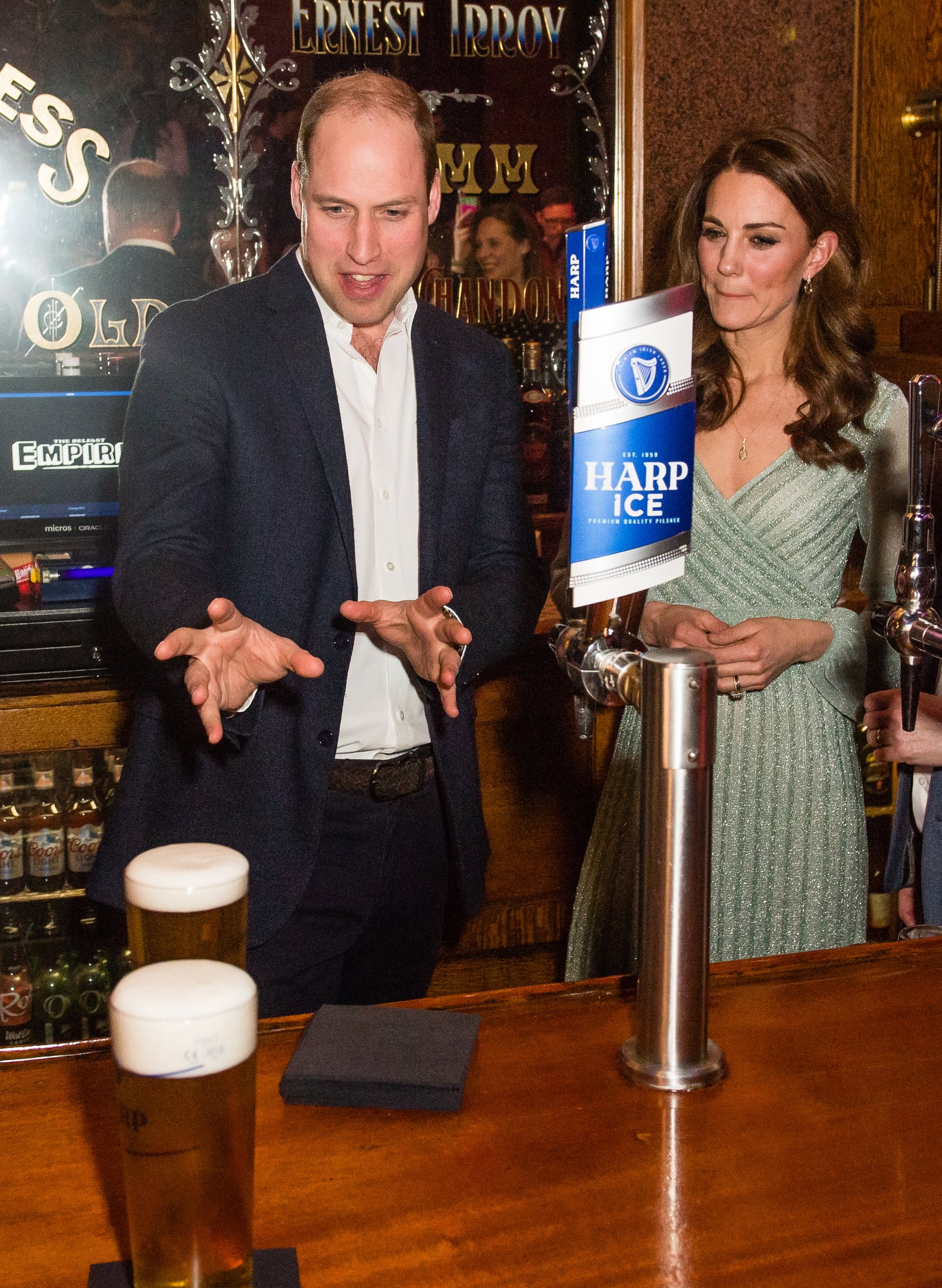 Prince William and Kate Middleton Serve Beers in Belfast PS Celebrity