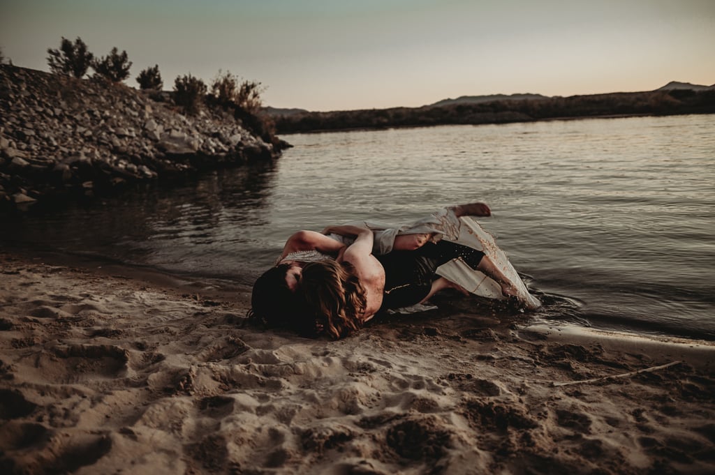 Sexy River Beach Engagement Photo Shoot