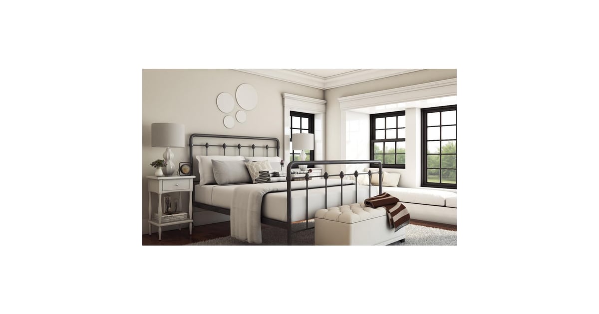 AllIn1 Metal QueenSize Curve Headboard and Bed Frame (172) The