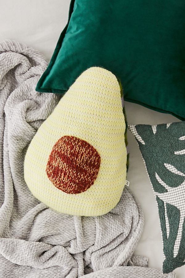 Avocado Crochet Throw Pillow