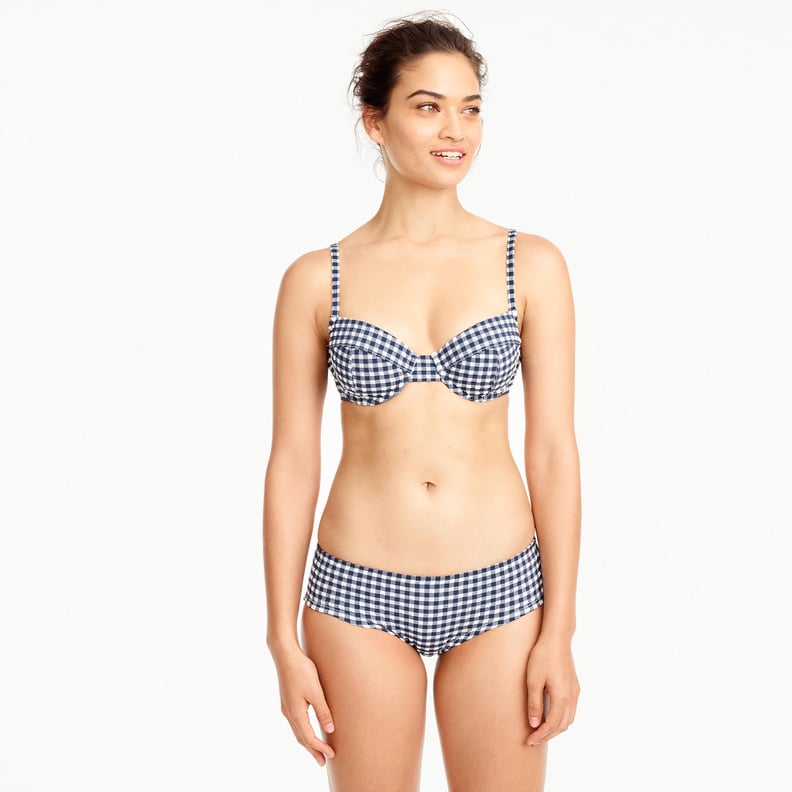 J.Crew Gingham Underwire Bikini Top