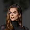 Kaia Gerber's Milk-Bath Nails Shine Against Her Sheer Turtleneck Top