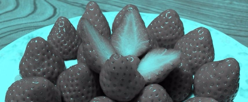 Strawberries Optical Illusion Photo