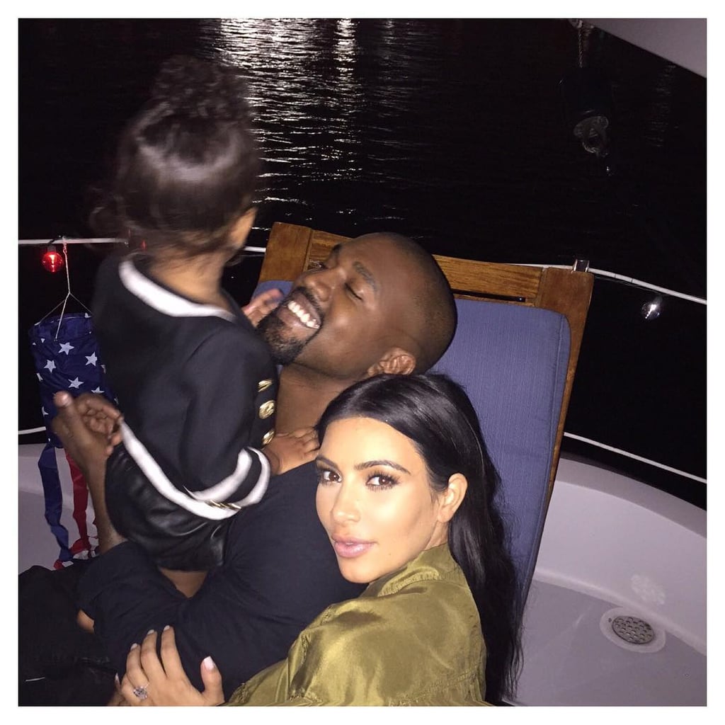 While North went dark with a structured blazer.