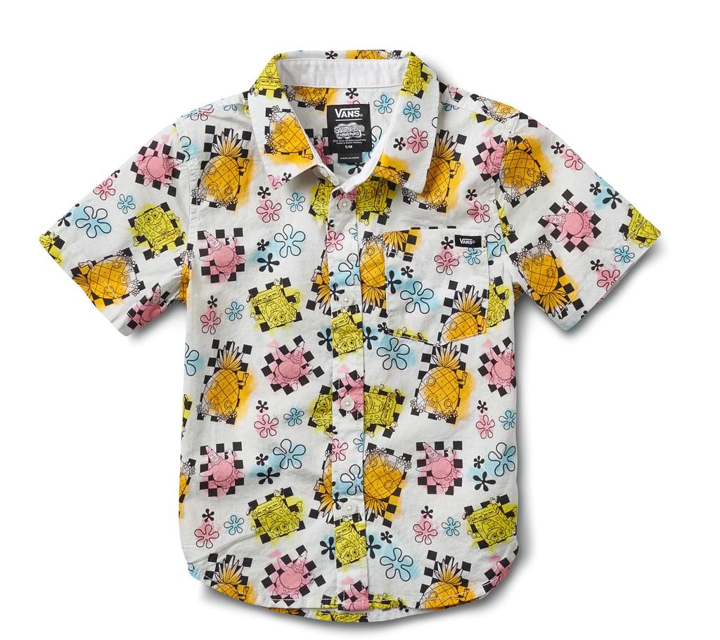 Vans X SpongeBob Little Kids Airbrush Buttondown Shirt