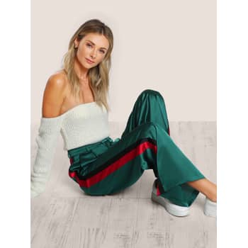 Missguided Side Stripe Jersey Leggings Black, $27