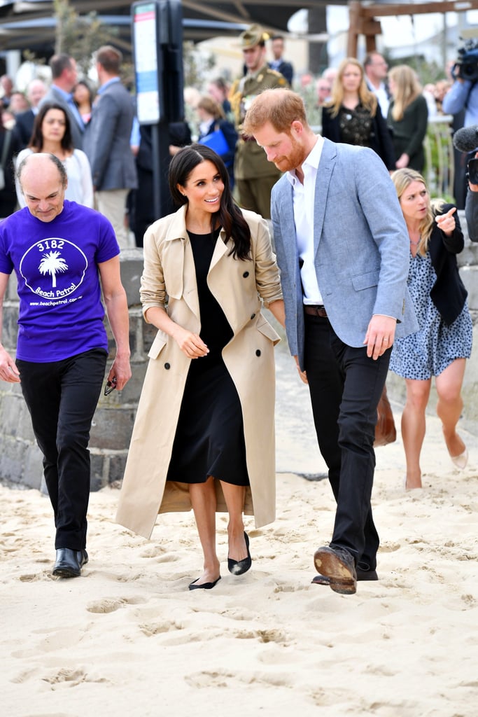 Meghan Markle Black Club Monaco Dress on the Beach 2018