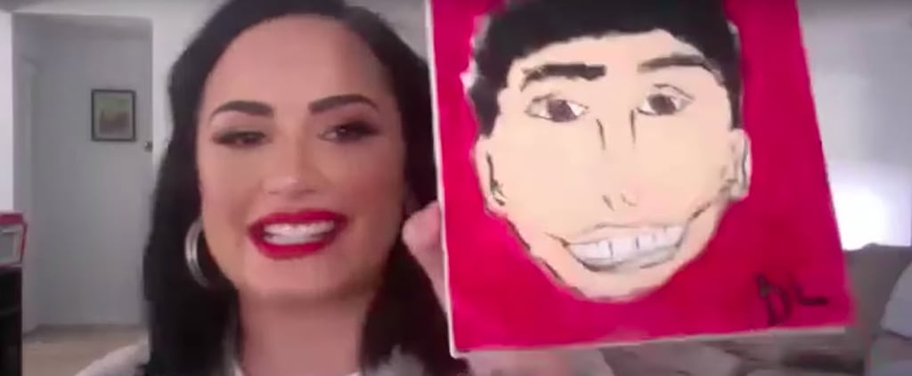Demi Lovato Painted Jimmy Fallon's Portrait While Debuting a Spot-On Schitt's Creek Impression