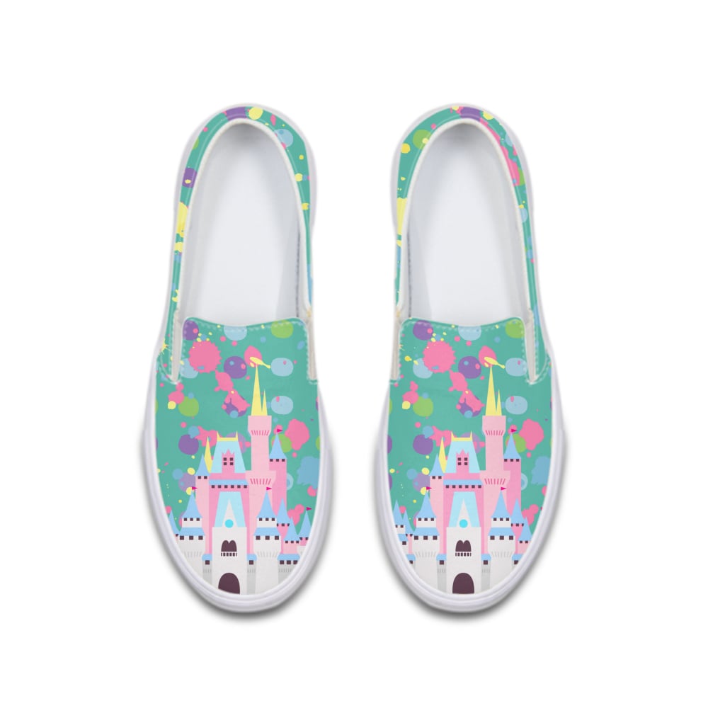 Art Disneyland Castle Deluxe Canvas Shoe Bibbidi Bobbidi Bling