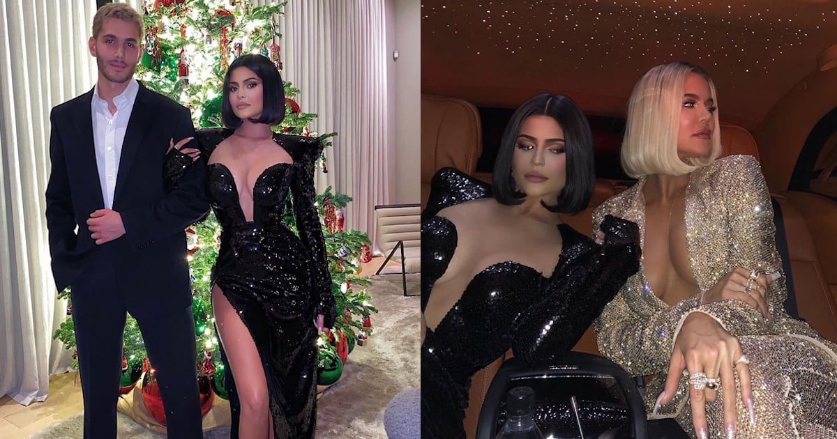 Kylie Jenner's Plunging, Sequin-Covered Gown Featured a Literal