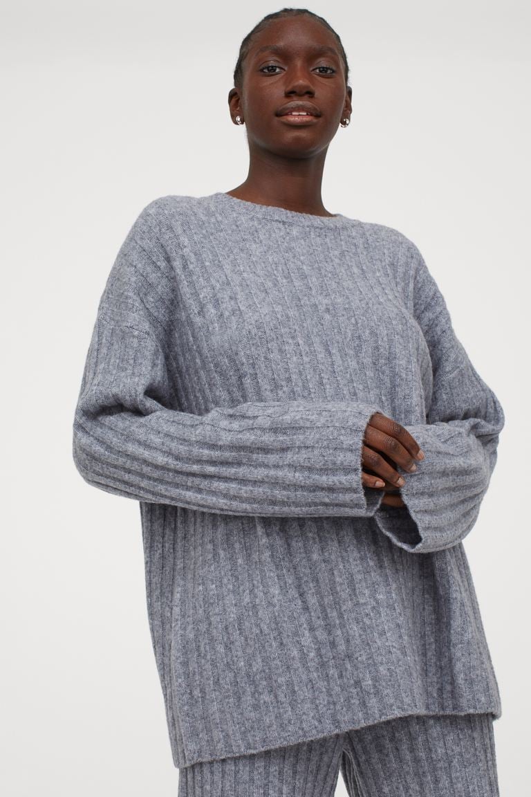 Ribbed Wool-blend Sweater
