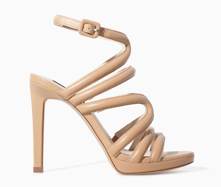 Zara strappy nude high-heel sandals ($80) | Best Shoes From Zara March 24, 2014 | POPSUGAR 