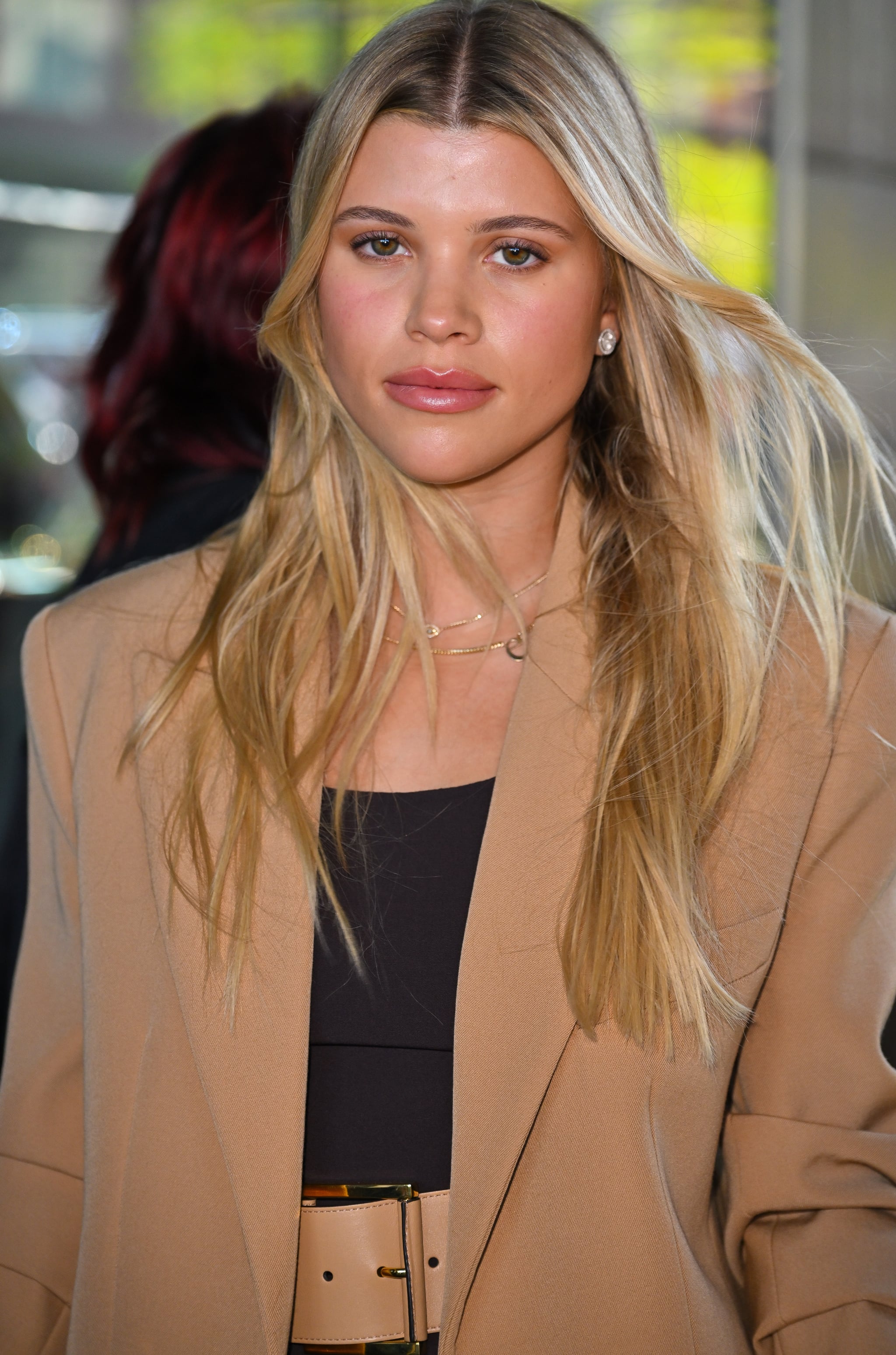 NEW YORK, NEW YORK - SEPTEMBER 14: Sofia Richie leaves the Michael Kors fashion show at Highline Stages on September 14, 2022 in New York City. (Photo by James Devaney/GC Images)