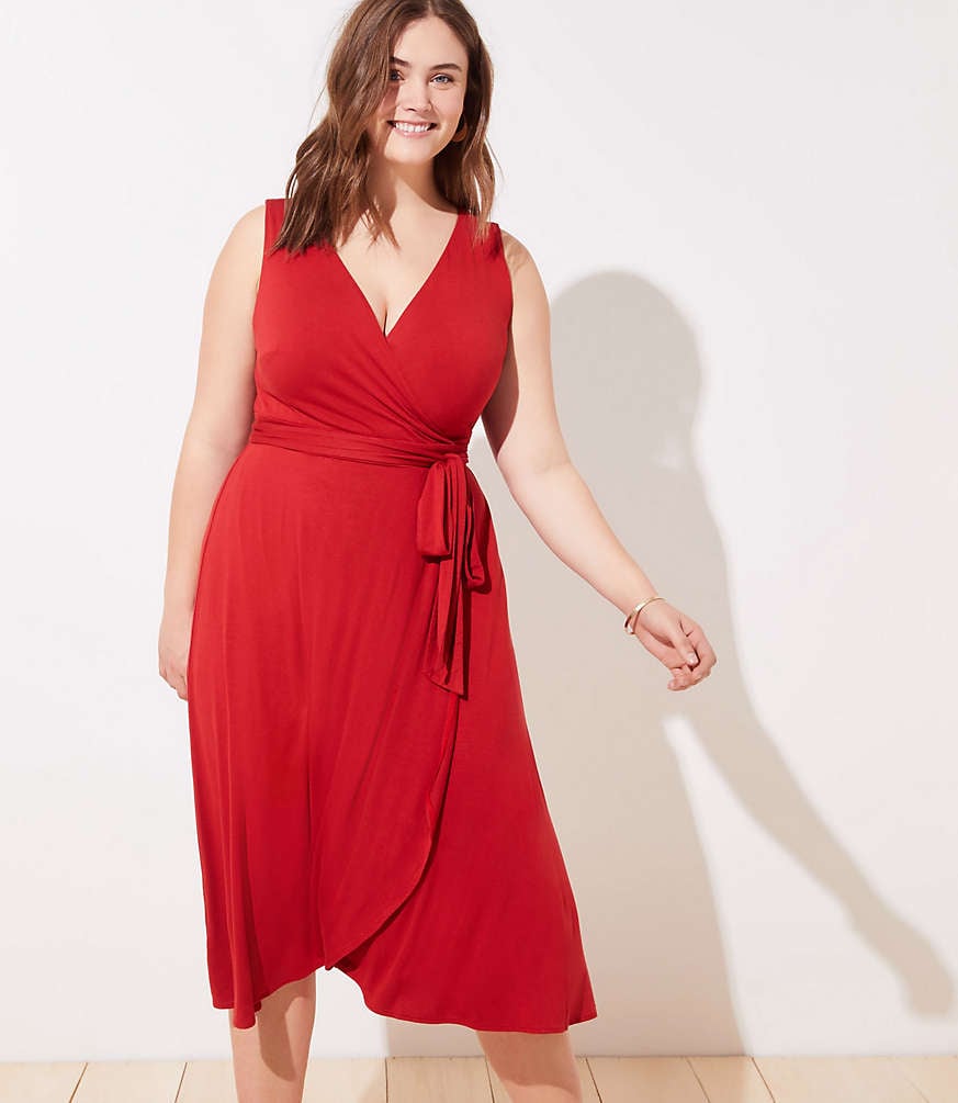 Loft Midi Wrap Dress