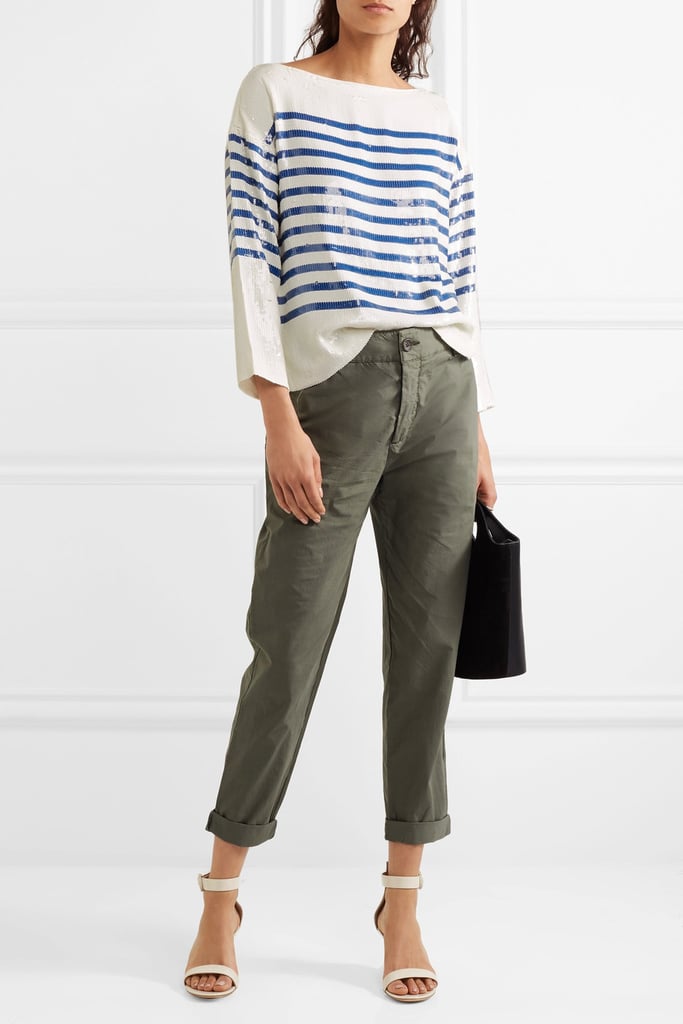 J.Crew Striped Sequined Top