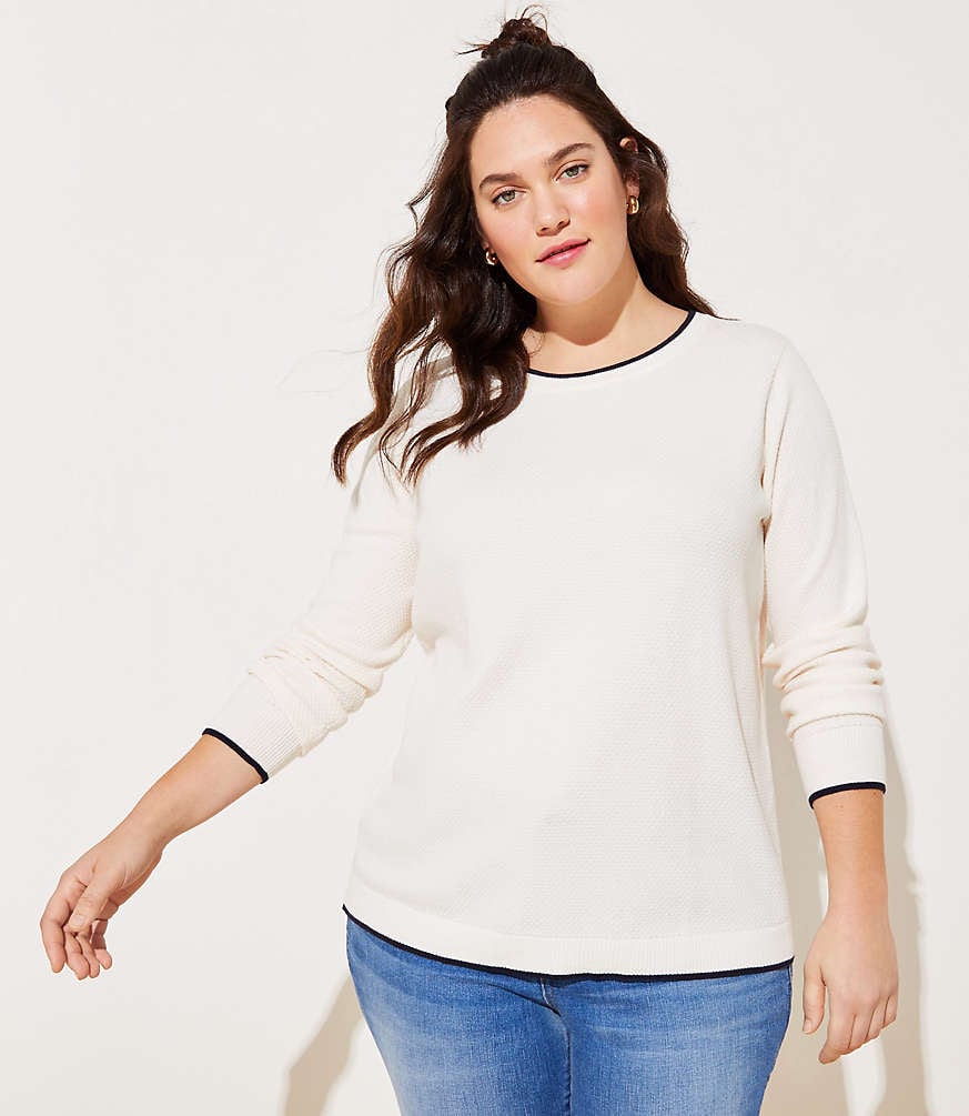 Loft Tipped Stitchy Sweater