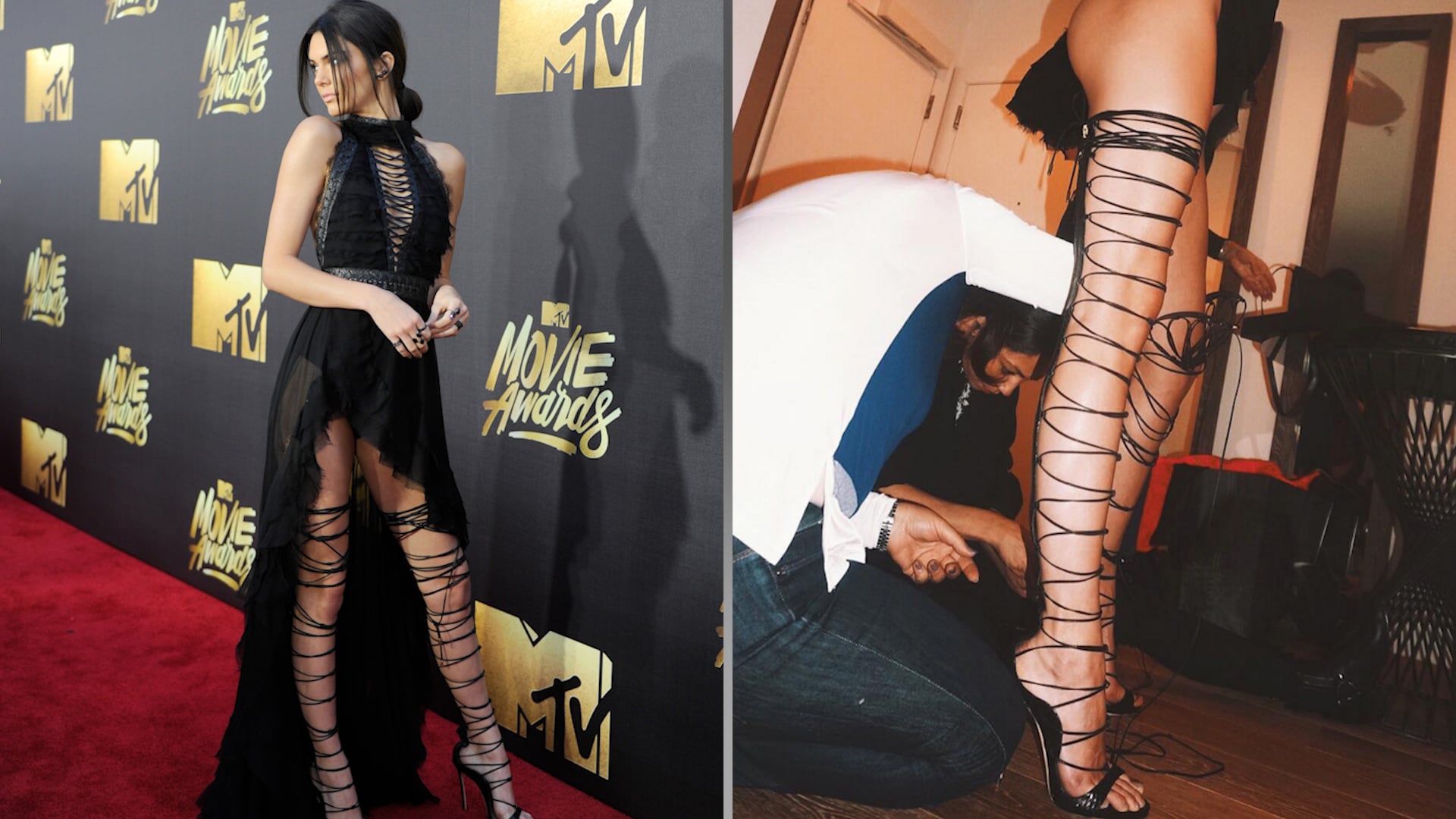 Kendall jenner lace up heels hotsell