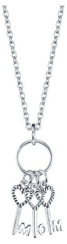 Women's Sterling Silver Mom Key Necklace - Silver (18") ($19.99)