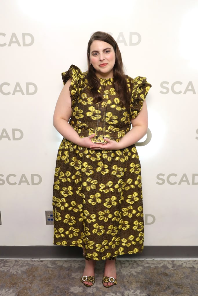 For the 2019 SCAD Savannah Film Festival, Beanie wore a black and yellow floral Ulla Johnson dress.
