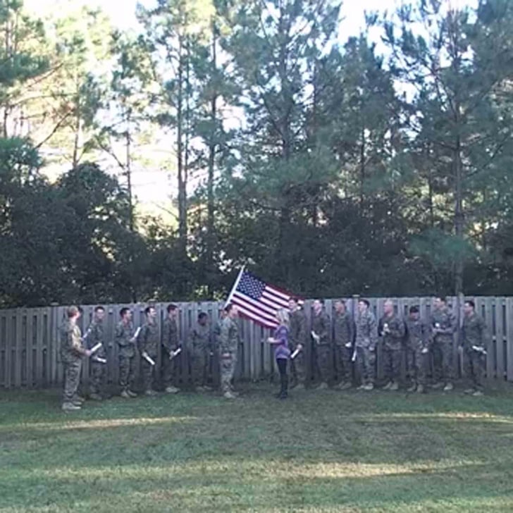 Military Widow Gender Reveal POPSUGAR Family