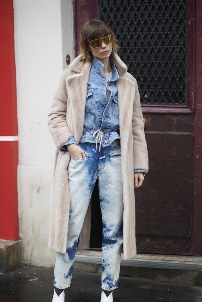 Acid wash or tie-dye jeans put a trendy spin on the denim combo.