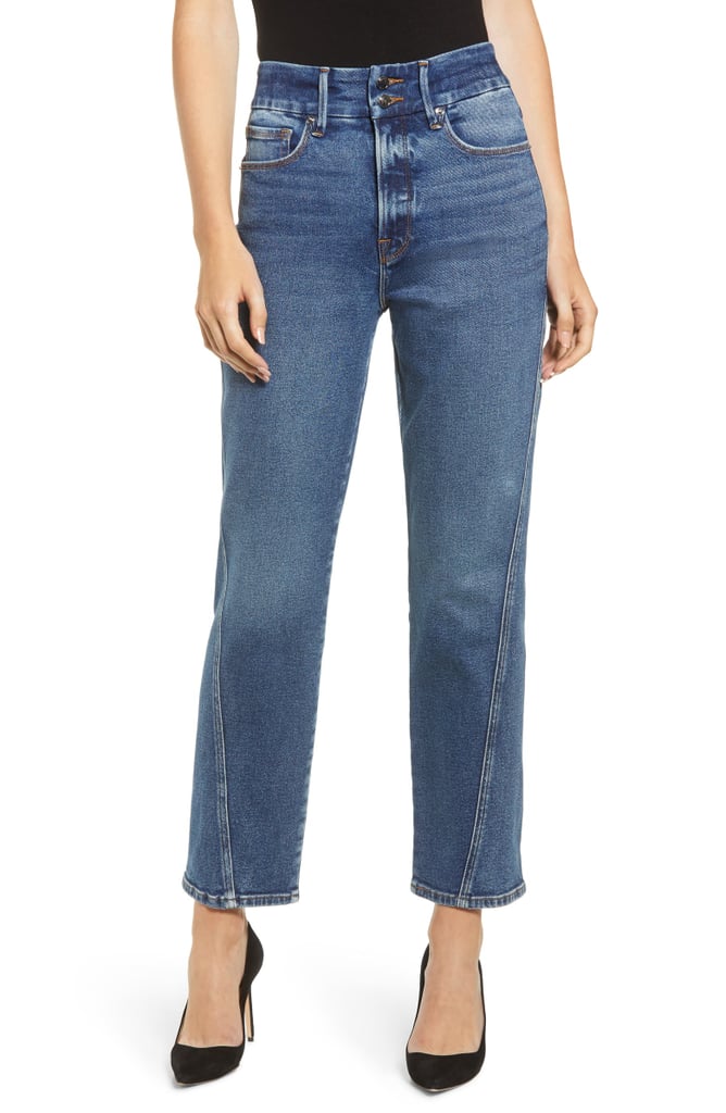 Good American Good Straight Twisted Seam Jeans | Best Straight-Leg ...