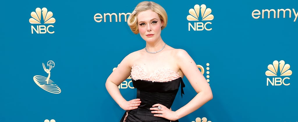 Elle Fanning Pays Homage to "The Great" Crew in a Floral Bustier at the Emmys